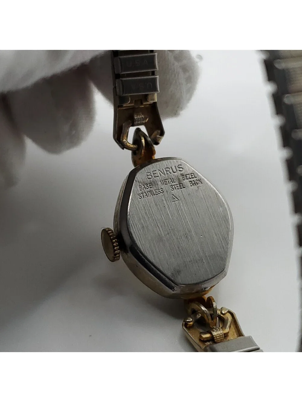 Benrus 17 Jewel Mechanical Womens Watch 16mm For Parts Or Repair